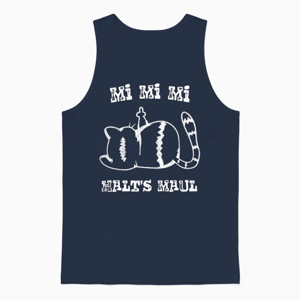 Mi Mi Mi - Halts Maul - Gejammer, Jammern, Genervte Katze Unisex Tank Top in Navy