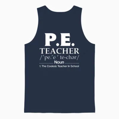 Physical Education Teacher Coolest School Unisex Tank Top - Navy