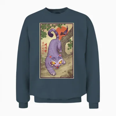 Kpop Demon Hunters Derpy Traditional Officially Licensed Unisex Sweatshirt - Dark Heather