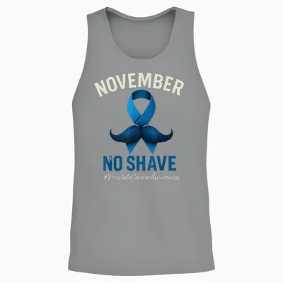 November No Shave Prostate Cancer Awareness Unisex Tank Top - Sport Grey