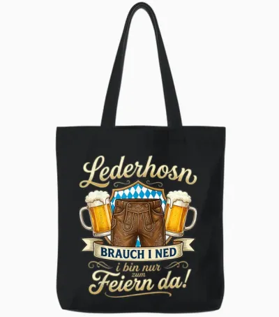 Trachtenshirt Herren Tracht Shirt Passend Für Oktoberfest Tote Bags - Black