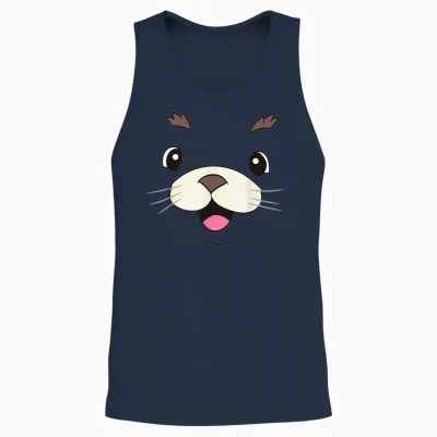 Lustiges Robbe Kostüm Lazy Halloween Kostüm Süße Robbe Unisex Tank Top - Navy
