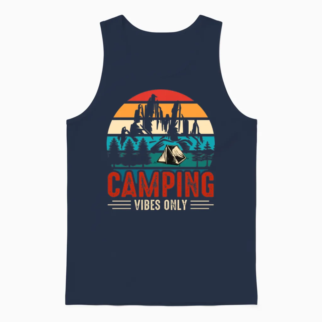 Camping Travelling Hiking Unisex Tank Top in Navy