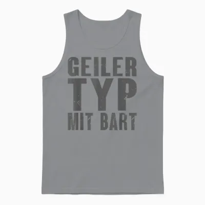 Geiler Typ Mit Bart Unisex Tank Top - Sport Grey