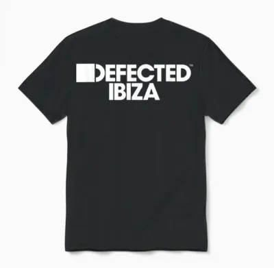Defekter Weißer Ibiza-Druck Unisex T-Shirt - Black