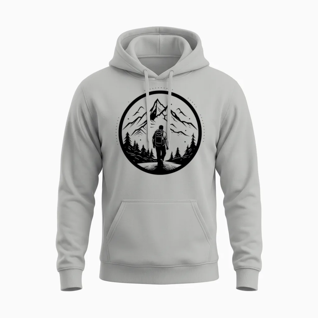 Hiking & Outdoors Gift Unisex Hoodie in Ash