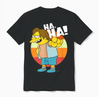 The Simpsons Nelson Haha Unisex T-Shirt - Black