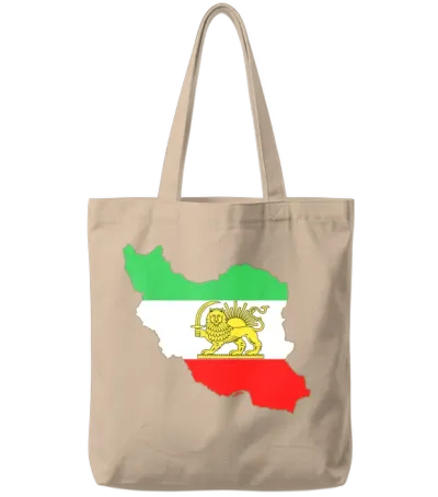 Persian Lion & Iran Map Tote Bags - Natural