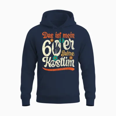 Women's 60s Outfit Das Ist Mein 60s Costume Party Unisex Hoodie - Navy