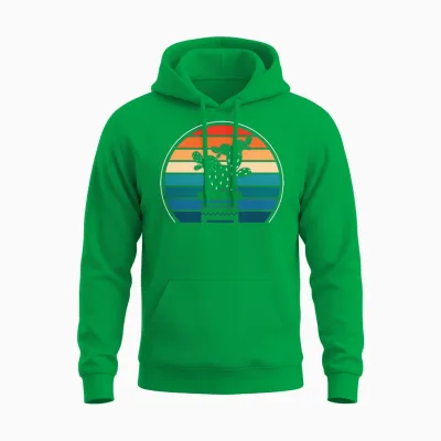 Retro Cactus Gardener Unisex Hoodie - Irish Green