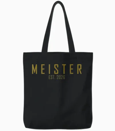 Abschluss Meister Est. 2026 Abgänger Outfit Meisterprüfung Tote Bags - Black