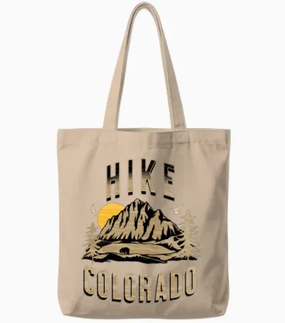 Colorado Hiking Tote Bags - Natural