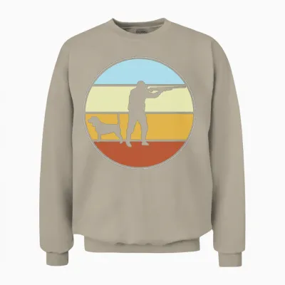 Hunting Retro Unisex Sweatshirt - Sand
