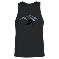 Skiing Unisex Tank Top - Black – 2