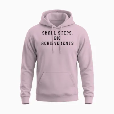 Kleine Schritte, Große Erfolge Erfolgserklärung Unisex Hoodie - Light Pink