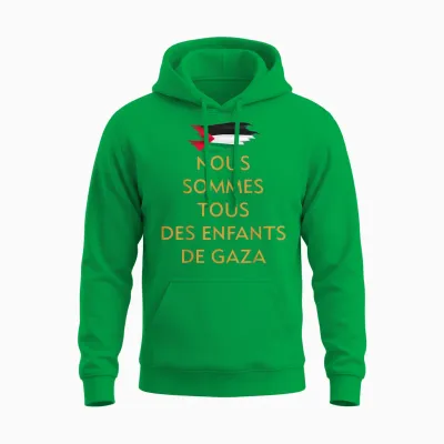 We Are All Children of Gaza Pro Palestine Activist T-Shirt, Black, S Unisex Hoodie - Irish Green