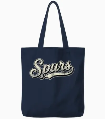 Spurs Vintage Design Men Women Tote Bags - Navy