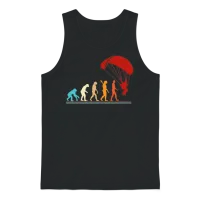 Funny Skydiving Evolution Unisex Tank Top - Black – 1