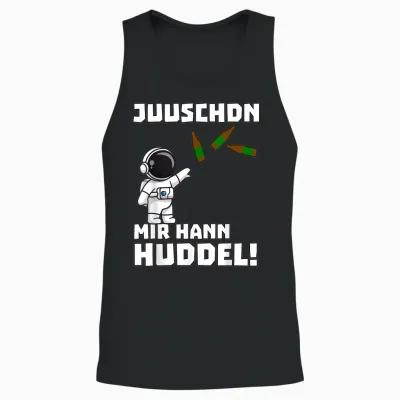 Saarland Dialekt Urpils Astronaut Mir Hann Huddel Spruch Unisex Tank Top - Black