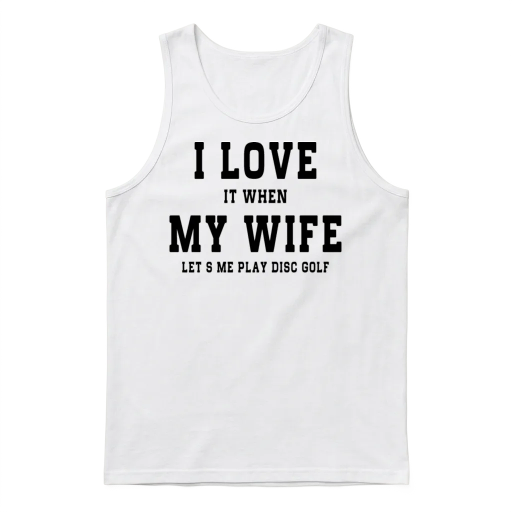 Funny Golf Unisex Tank Top - White