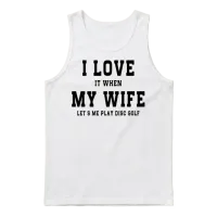 Funny Golf Unisex Tank Top - White – 1