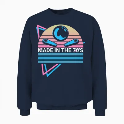 Pinball Machine Retro Unisex Sweatshirt - Navy