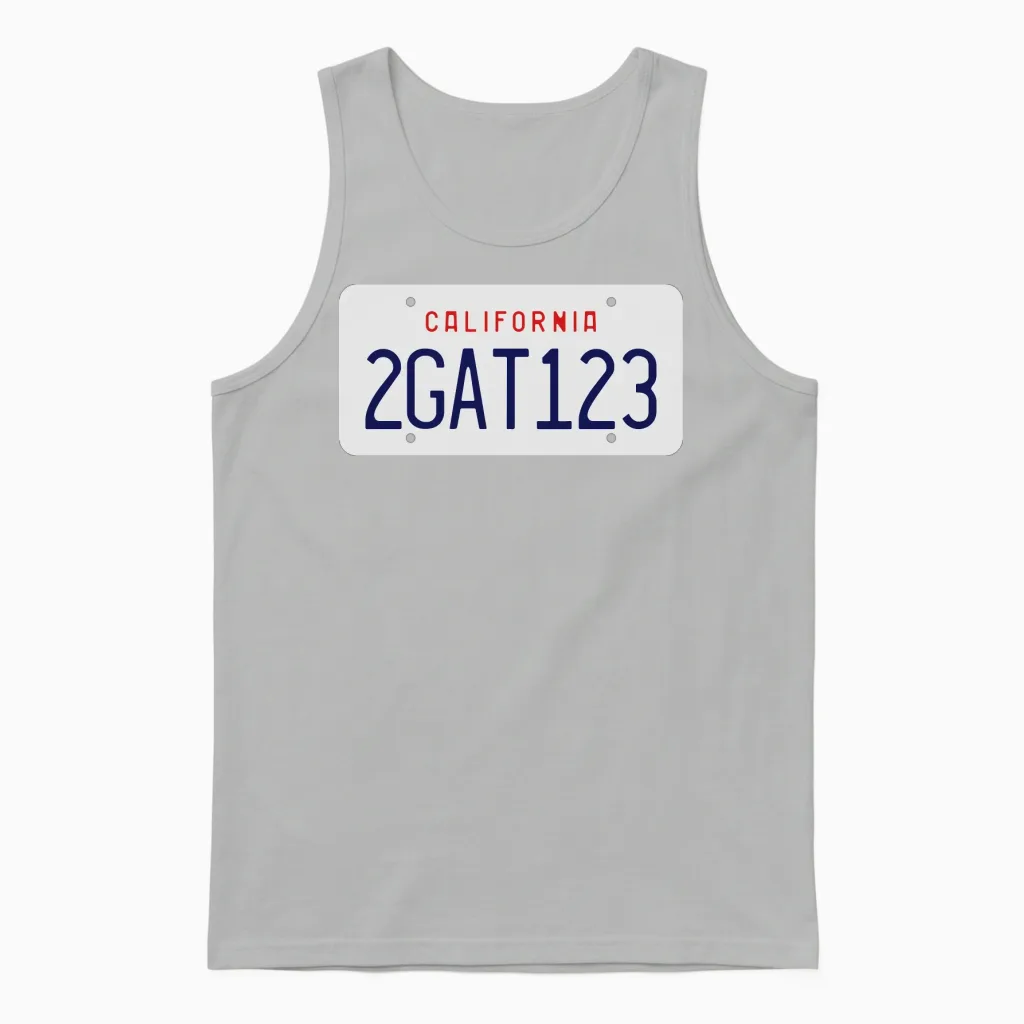 2gat123 License Plate Unisex Tank Top in Ash