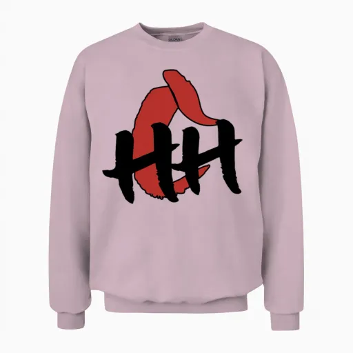 Hippie Head Chef Chefs & Cooks Gift Unisex Sweatshirt in Light Pink