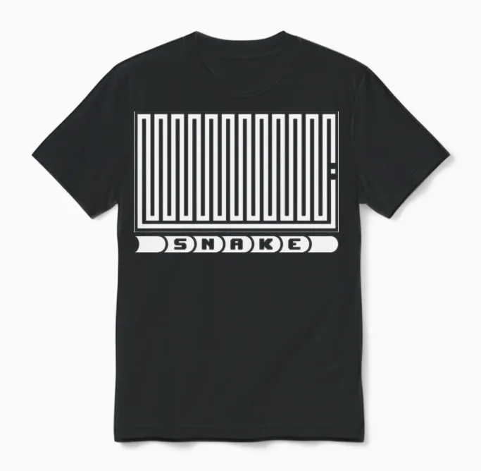 Snake - Retro Game Reptiles & Exotics Gift Unisex T-Shirt in Black