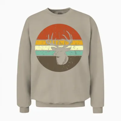 Deer Retro Unisex Sweatshirt - Sand