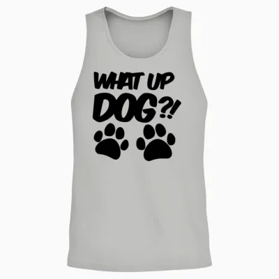 National Dog Day - What Up Dog Unisex Tank Top - Ash