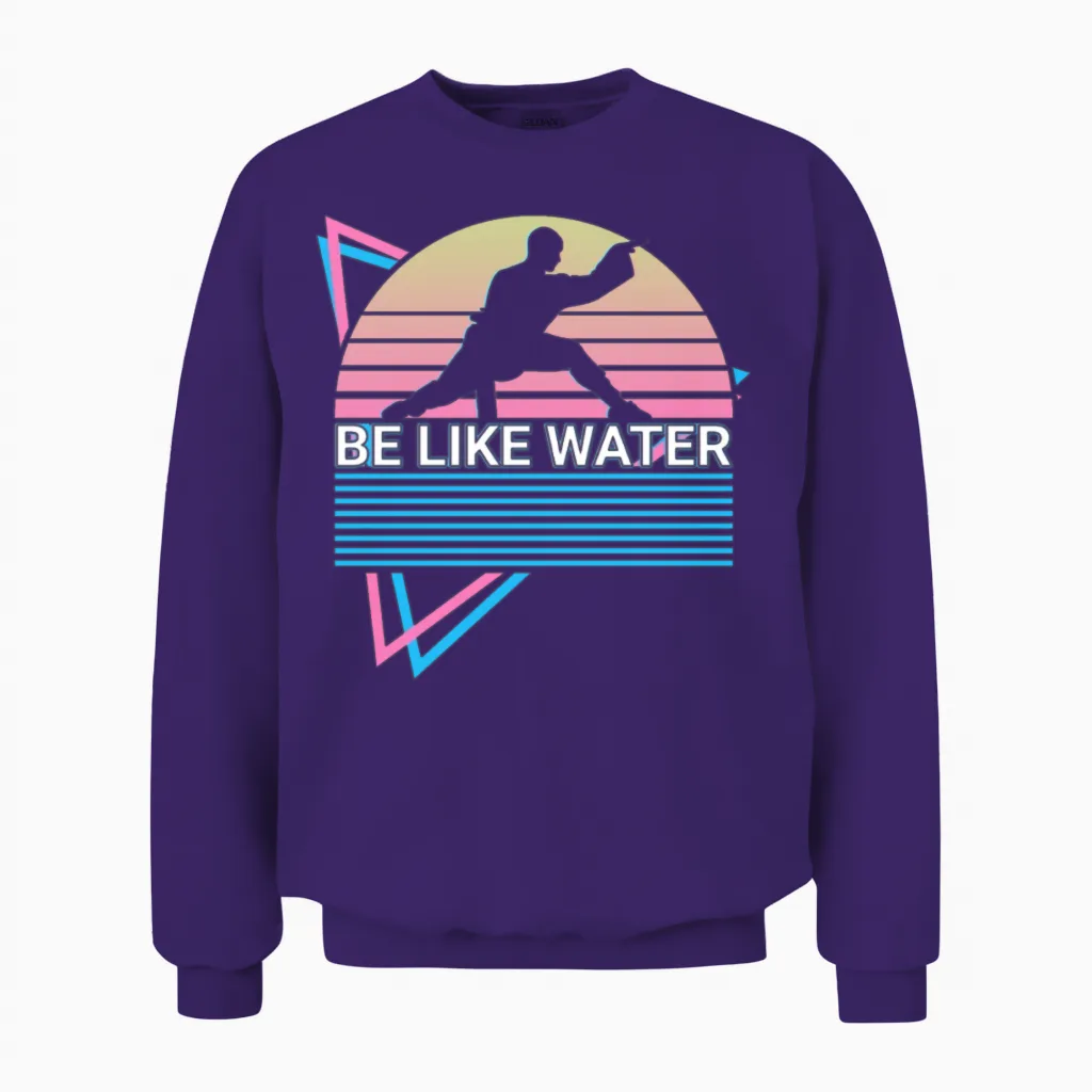 Kung Fu Retro Unisex Sweatshirt in Purple
