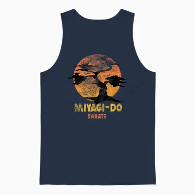 The Karate Kid Miyagi-Do T-Shirt, Black, S Unisex Tank Top - Navy