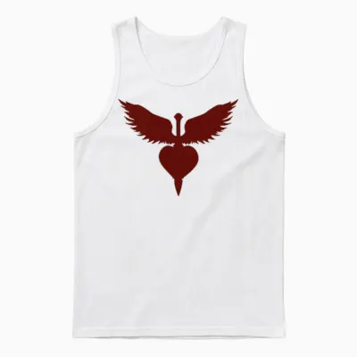 Official Bon Jovi Forever Print on the Back T-Shirt, Black, S Unisex Tank Top - White