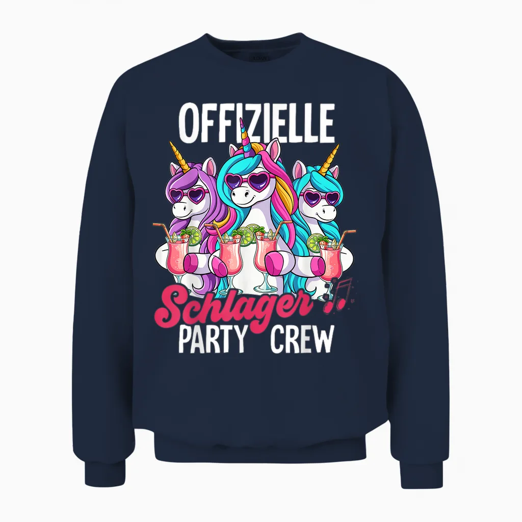 Schlager Party Crew Schlager Unisex Sweatshirt in Navy