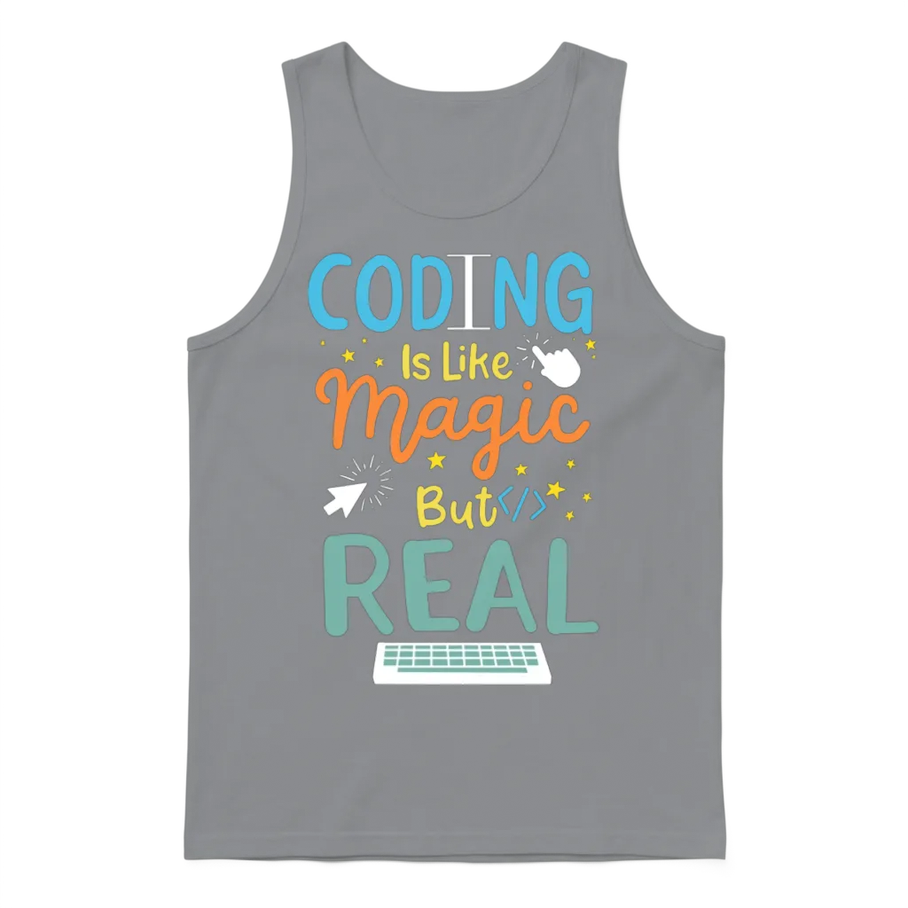 Coding Coder Programming Retro Unisex Tank Top - Sport Grey