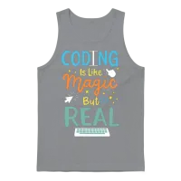 Coding Coder Programming Retro Unisex Tank Top - Sport Grey – 1