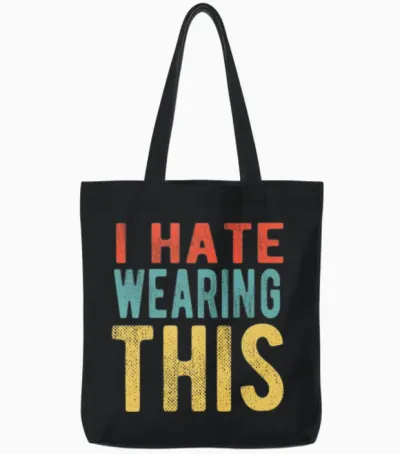 Funny Face Mask Funny Face Masks Tote Bags - Black