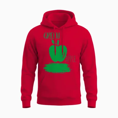 Awesome Green Apple Unisex Hoodie - Red