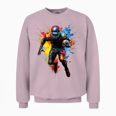 American Football Player Colour Unisex Sweatshirt - Light Pink