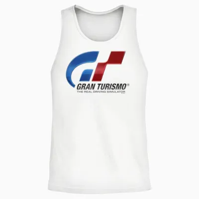 Playstation Gran Turismo the Real Driving Simulator Logo Unisex Tank Top - White