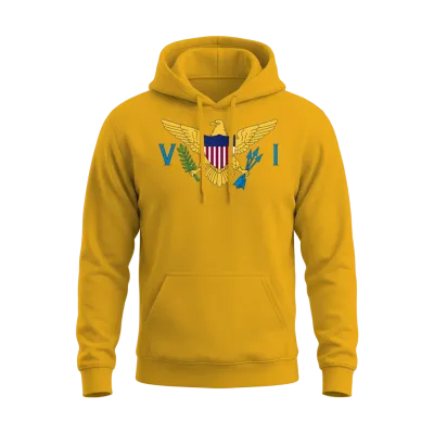Flag of the United States Virgin Islands Unisex Hoodie - Gold