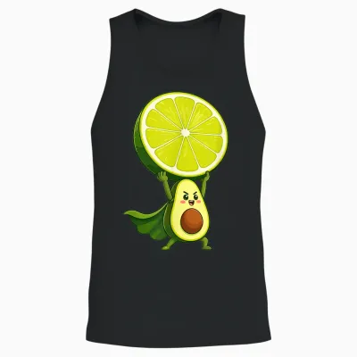 Joli Super-Héros D'avocat Avec Puissance De Tranche De Citron Vert Unisex Tank Top - Black