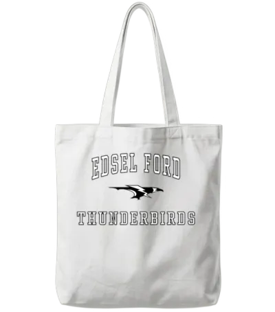 Edsel Ford High School Thunderbirds C1 Tote Bags - White