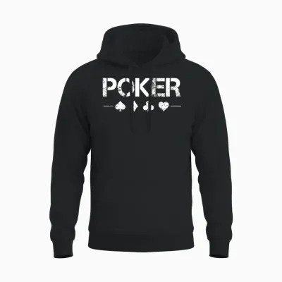 Poker Unisex Hoodie - Black