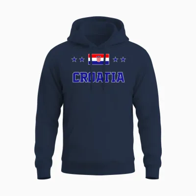Croatia Unisex Hoodie - Navy
