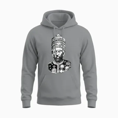 Ethiopian King Menelik Ii Unisex Hoodie - Sport Grey