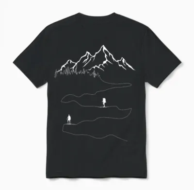 Hiking Unisex T-Shirt - Black