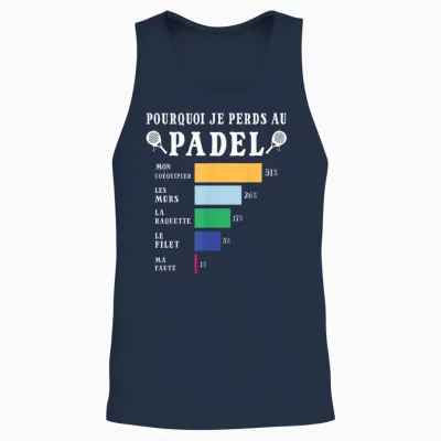 Padel Homme Femme Enfant Garçon Et Fille Unisex Tank Top - Navy