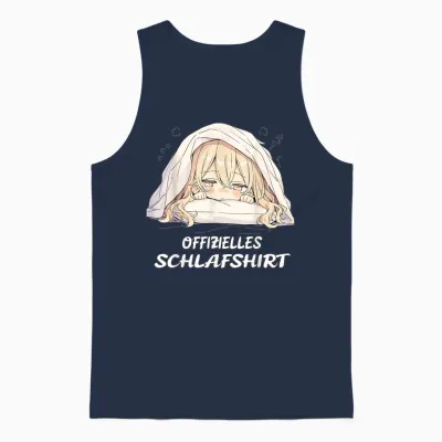 Official Sleepshirt, Kawaii Anime Manga Pyjamas Nightdress Unisex Tank Top - Navy